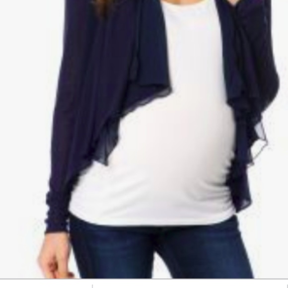 NWT Long Sleeve Drape Front Maternity Cardigan - Picture 3 of 6